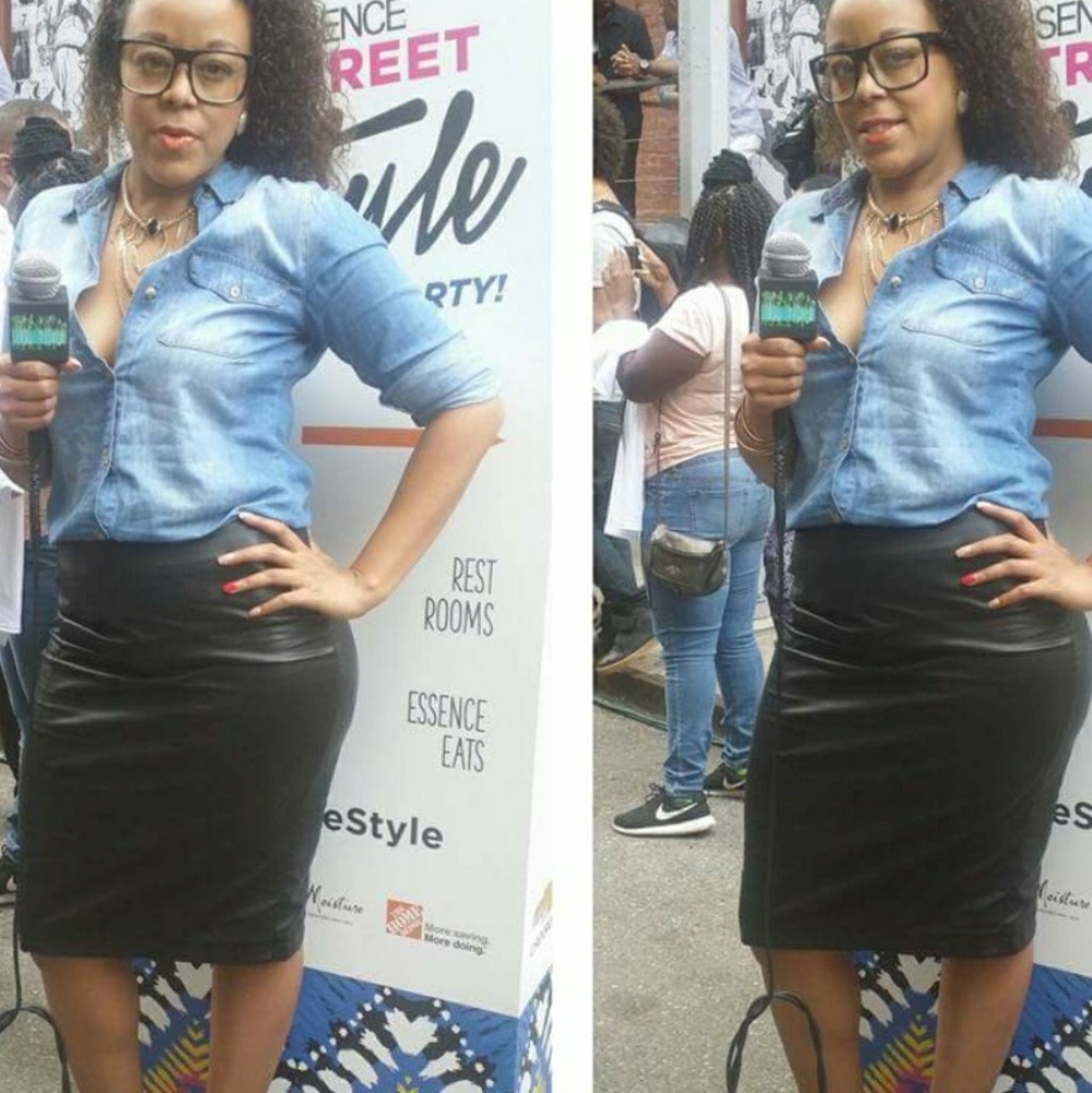 R&J Couture Leather Skirt